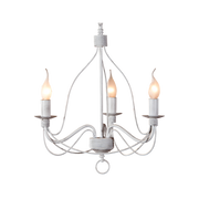 MDA Candice chandelier, 3 lamp, in white — view 4