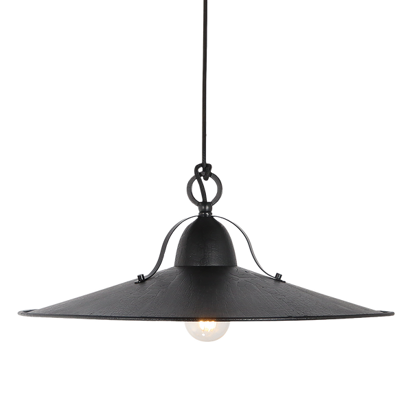 MDA Benson brass pendant, large, in charred finish