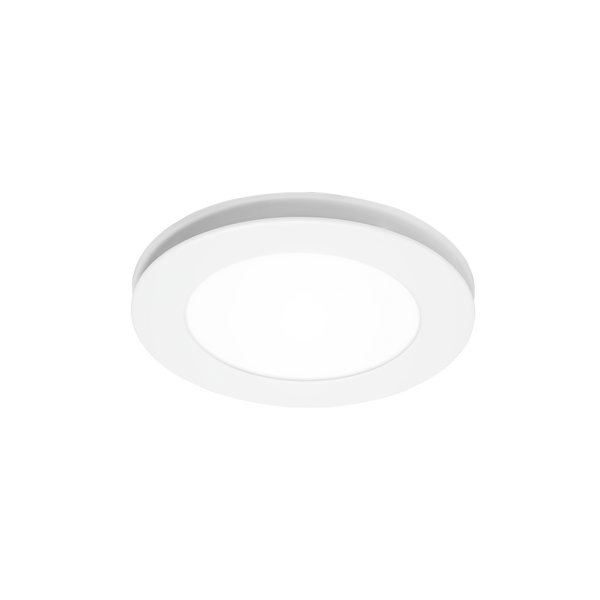 Martec Flow round exhaust fan with tricolour LED light, matt white