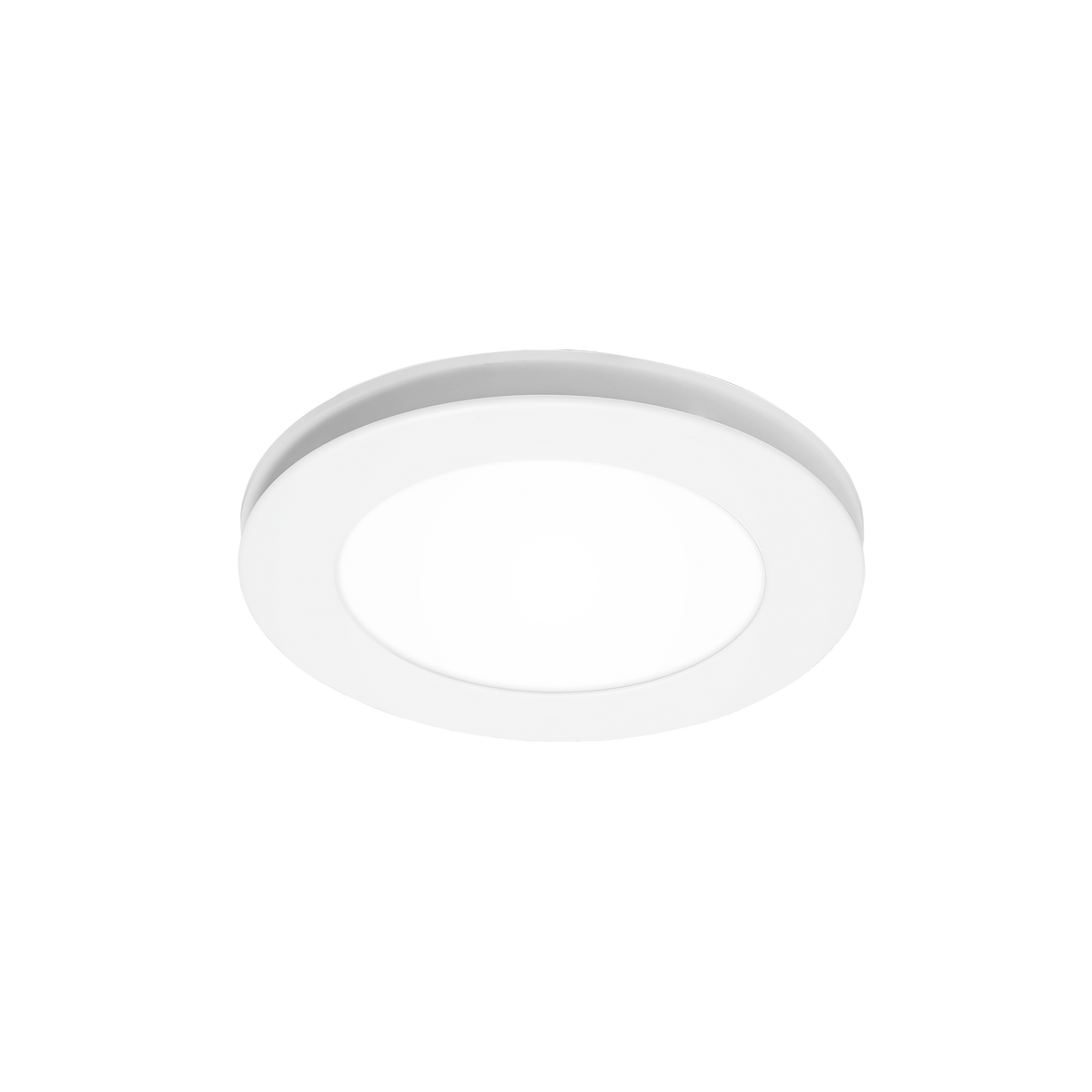 Martec Flow round exhaust fan with tricolour LED light, matt white