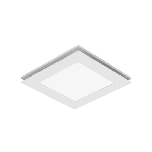 Martec Flow square exhaust fan with tricolour LED light, matt white