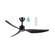 Martec Genoa 50 inch DC ceiling fan in matt black, no light — view 1