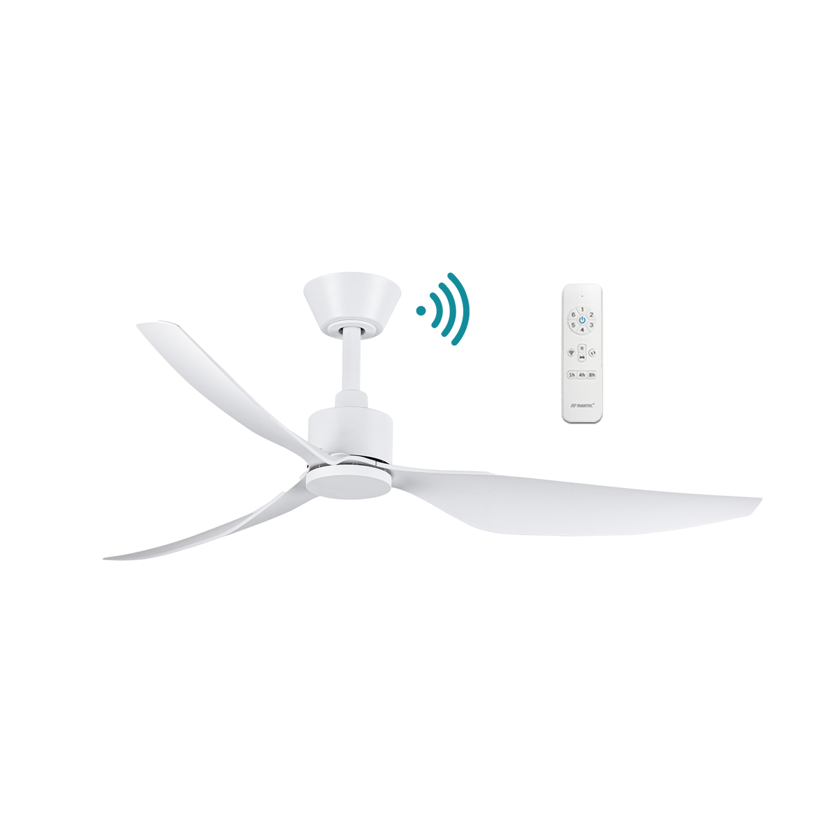 Martec Genoa 50 inch DC ceiling fan in white, no light