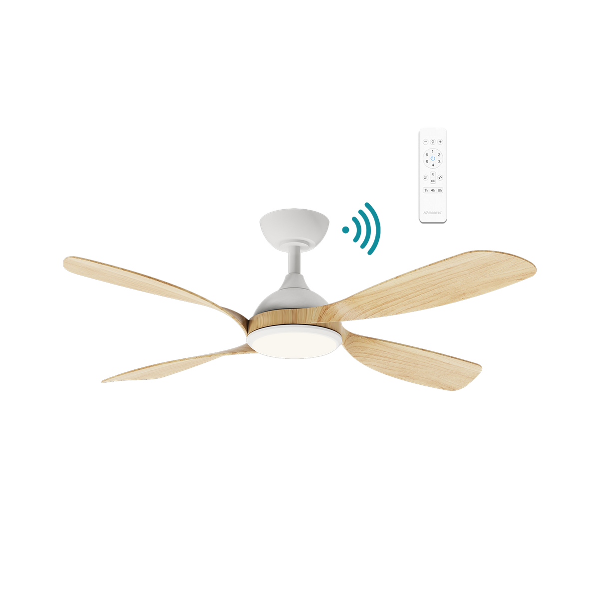 Martec Hampton 52 inch DC Ceiling Fan with Light, White