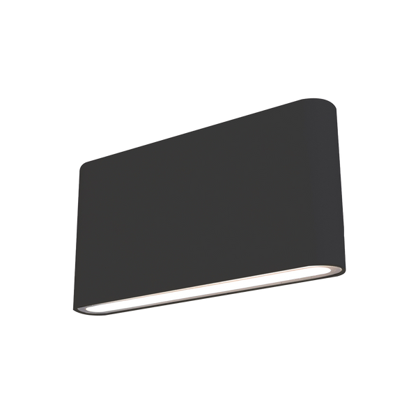 Integra 10W outdoor LED up and down wall light in black