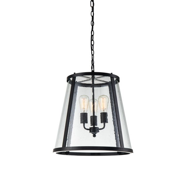 MDA Lauren glass chandelier, large, in black