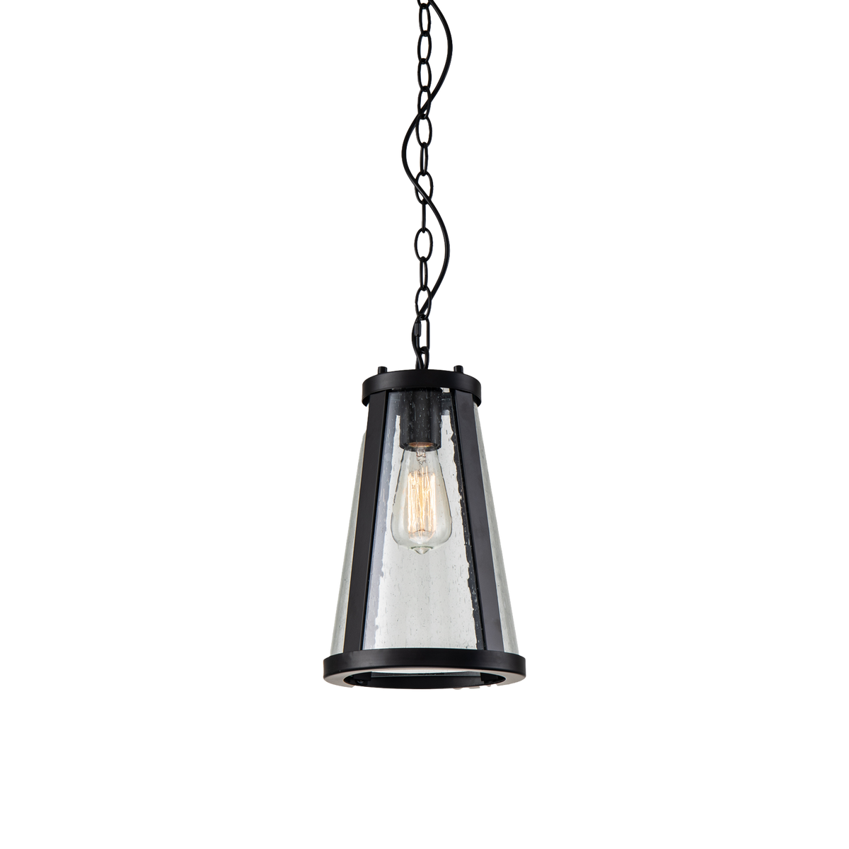 MDA Lauren glass chandelier, small, in black