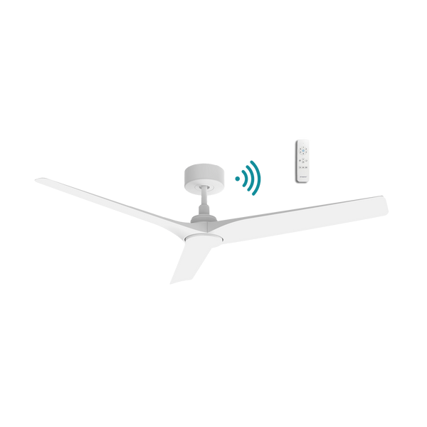 Martec Cordoba 52 inch DC ceiling fan in white, no light, MCDC133W