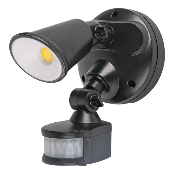 Defender Exterior LED Security Light Single 10w Tri Colour in White