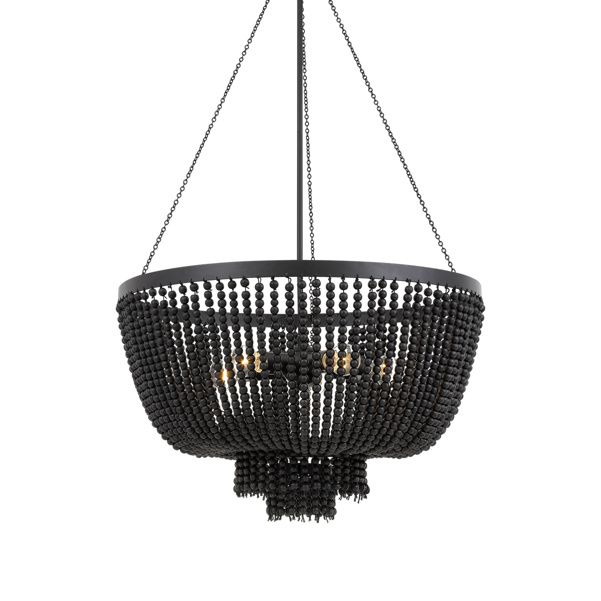 MDA Maddisson chandelier, 5 light, in black