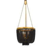 MDA Maddisson chandelier, 3 light, in black and gold — view 3