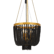 MDA Maddisson chandelier, 5 light, in black and gold — view 4