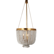 MDA Maddisson chandelier, 3 light, in white wash and gold — view 7