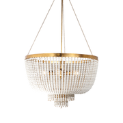 MDA Maddisson chandelier, 5 light, in white wash and gold — view 8