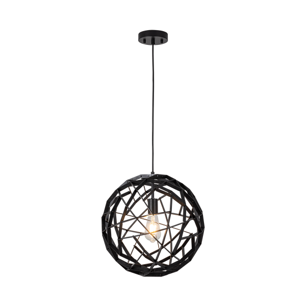 MDA Malmo timber pendant, large, in black