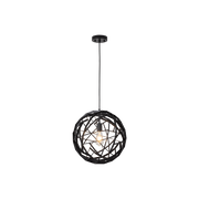 MDA Malmo timber pendant, small, in black — view 3