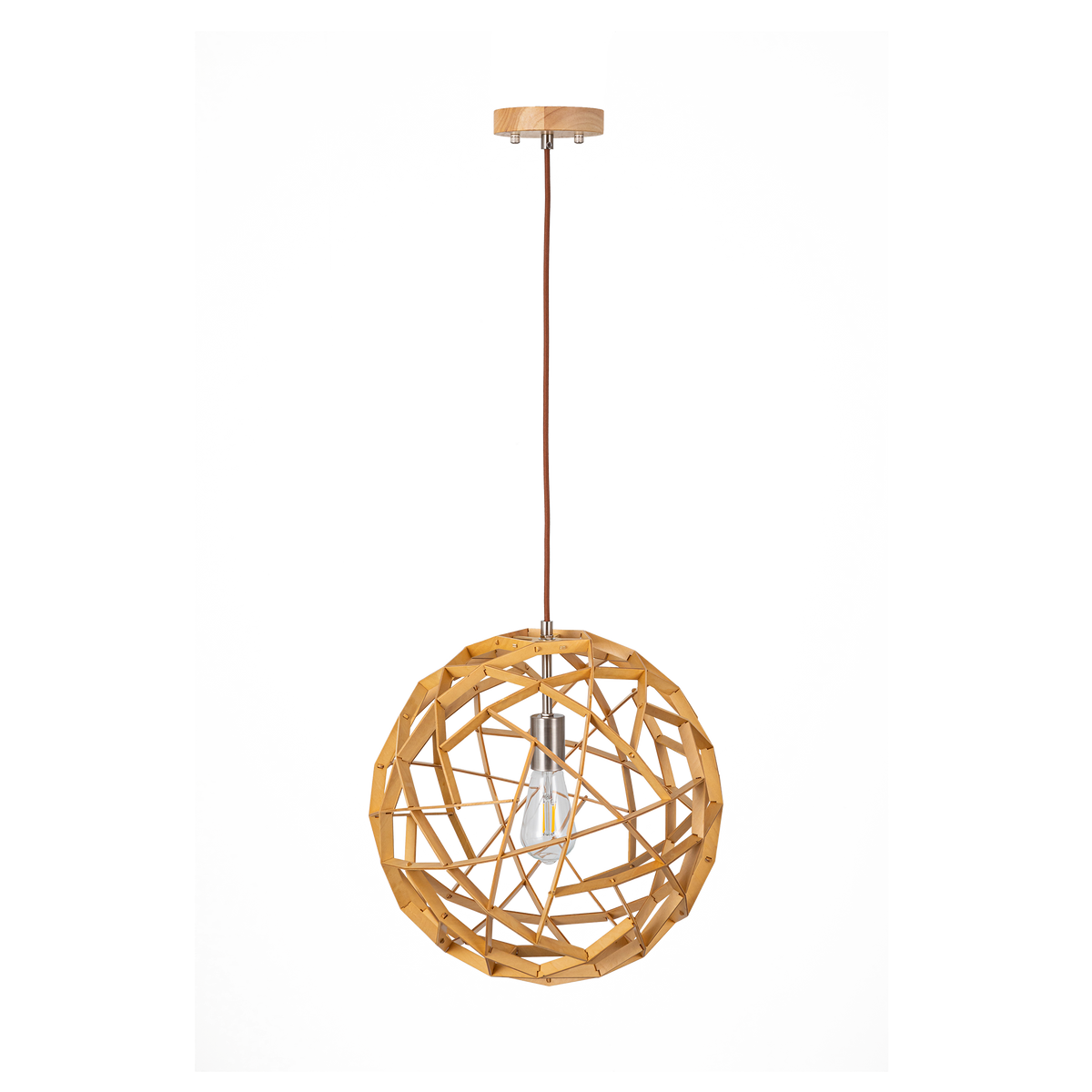 MDA Malmo timber pendant, large, in natural