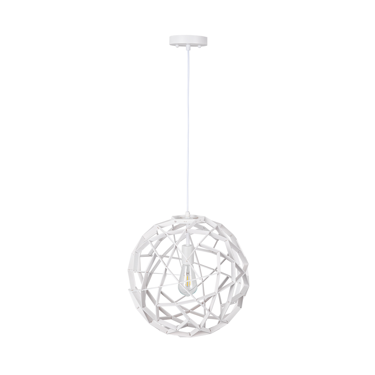 MDA Malmo timber pendant, large, in white