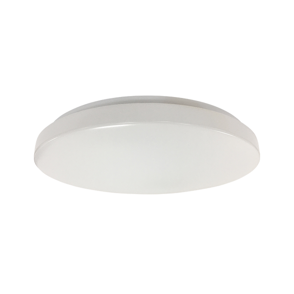 Orbit 18W tri-colour LED oyster ceiling light in white