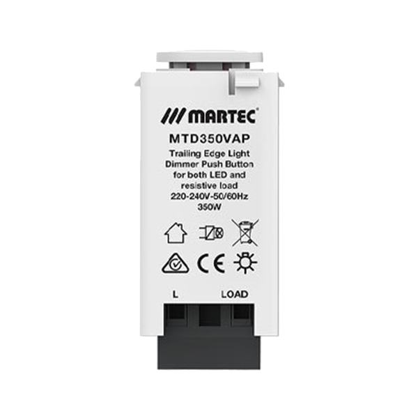 Martec Push Button LED Dimmer, Trailing Edge, 350V