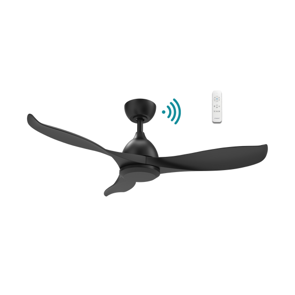 Martec Scorpion 52 inch DC ceiling fan in matt black, no light